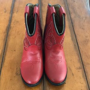 Red cowboy boots- size 7 toddler